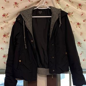 black bomber jacket